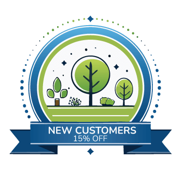 15% new customers badge